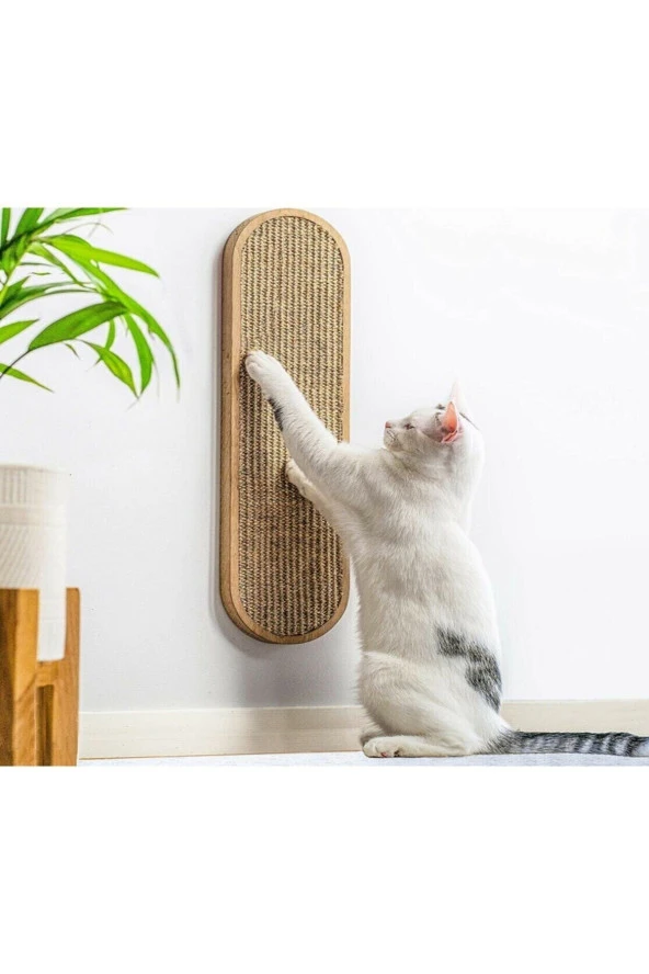 Duvara Monte Edilebilir Ahşap Kedi Tırmalama Tahtası ürün görseli 1