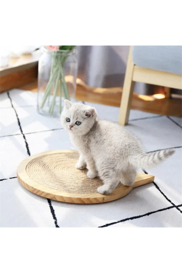 Vantuslu Ahşap Kedi Tırmalama Mobilyası - Resim 3