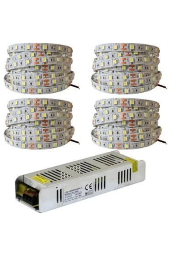 20 Metre 3 Cipli Günışığı Şerit Led Ve 25 Amper Trafo (METREDE 60 LED) ürün görseli 1