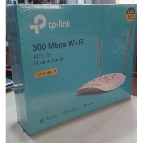 SIFIR KUTUSUNDA..TP-Link TD-W8961N 300MBPS 4 PORT ADSL+ WI-FI ADSL2+  MODEM ürün görseli 1