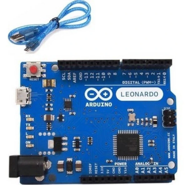 Arduino Leonardo R3 + Micro USB Kablo ürün görseli 1