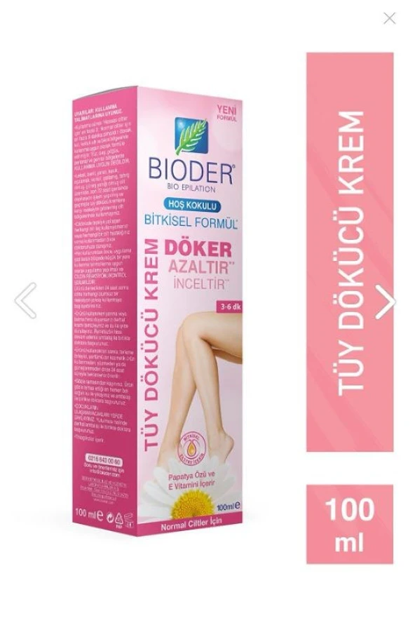 Bioder Bio Epilation Hoş Kokulu Tüy Dökücü Krem 100 Ml 8680512606260 ürün görseli 1