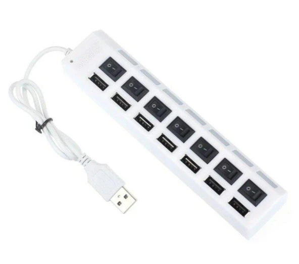 Zhltools Hispeed Usb 2.0 7 İn 1 Hub Beyaz ürün görseli 1