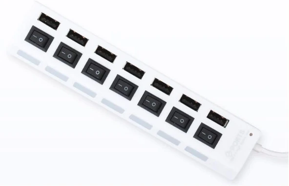 Zhltools Hispeed Usb 2.0 7 İn 1 Hub Beyaz - Resim 4