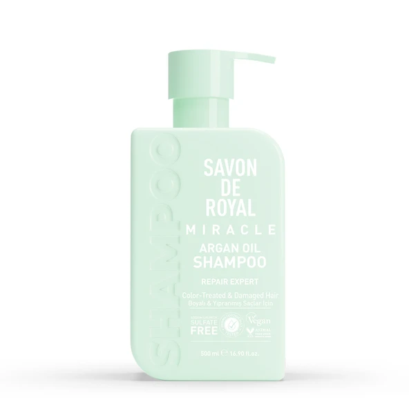 Savon De Royal - Argan Yağı İçeren - Boyalı & Yıpranmış Saçlar İçin Onarım Uzmanı Şampuan 500 ml ürün görseli 1
