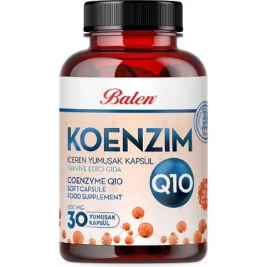Balen Koenzim Q10 İçeren Yumuşak Kapsül 30 x 650 mg ürün görseli 1
