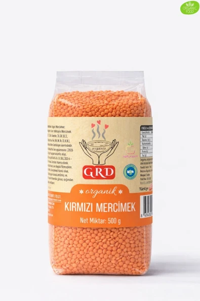 Organik Kırmızı Mercimek 500 gr ürün görseli 1