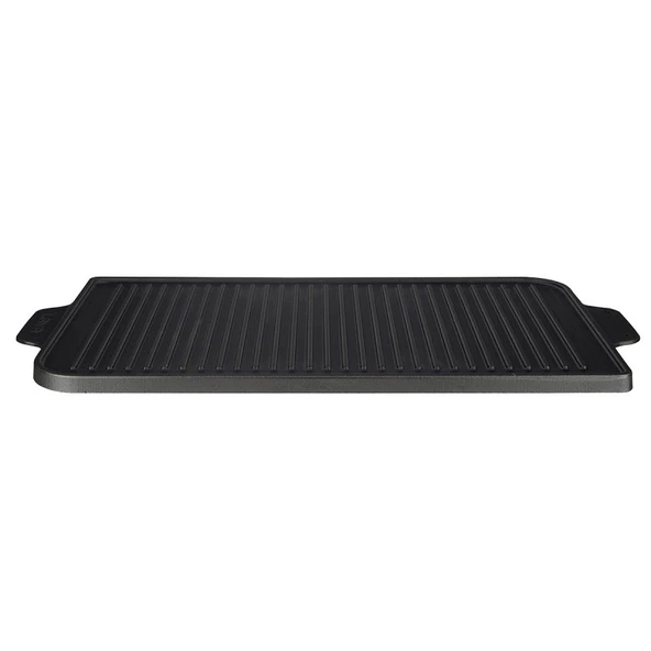 Lava Döküm Griddle Bir Tarafı Düz Diğer Tarafı Izgara Yüzeyli Metal Kulplu Ölçü 26x47cm ürün görseli 1