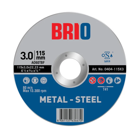 Kesme Taşı 115X3 Metal 10 adet ürün görseli 1