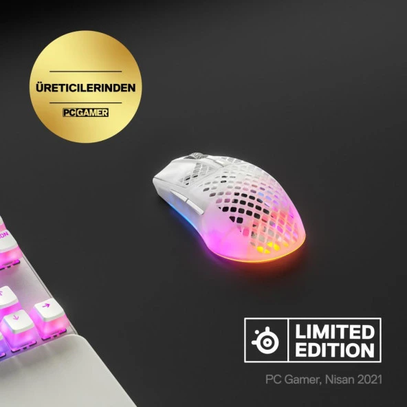 Steelseries Aerox 3 Wireless Ghost Edition - Super Light Gaming Mouse - Resim 2