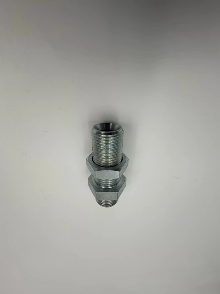 Çelik Perde Geçişli Nipel 1/2 - Resim 5