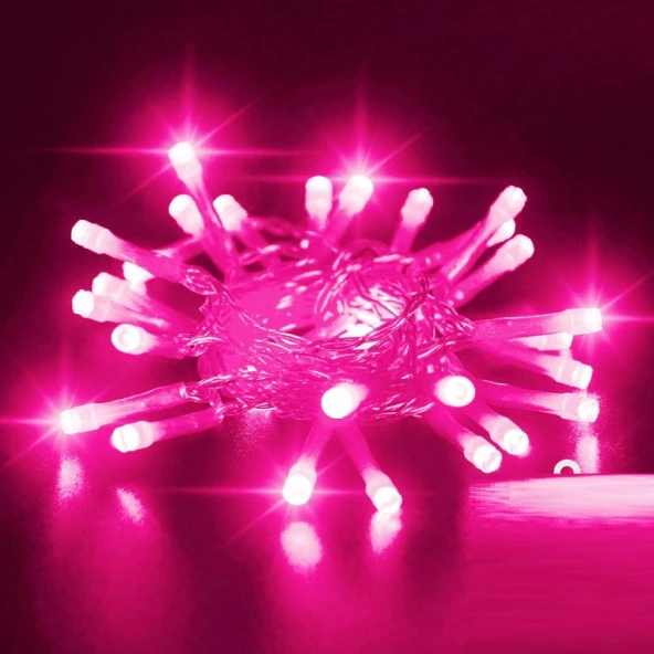 13 METRE PEMBE ULTRA CANLI NET IŞIK PEMBE LED IŞIK SABİT YANAR FİŞLİ 220 VOLT YILBAŞI AĞACI IŞIĞI ürün görseli 1