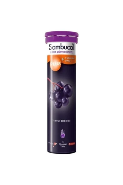Sambucol Plus Black Elderberry Efervesan 15 Tablet ürün görseli 1