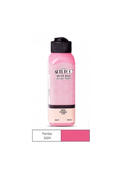 ARTDECO 140 ML AKRİLİK BOYA  PEMBE 3604 ürün görseli 1