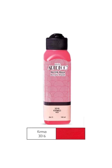 ARTDECO 140 ML AKRİLİK BOYA KIRMIZI ürün görseli 1