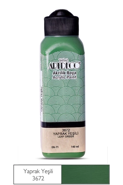 ARTDECO AKRİLİK BOYA 140 ML YAPRAK YEŞİLİ 3672 ürün görseli 1