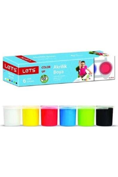 Lets 6x25ml Ana Renk Akrilik Boya Seti ürün görseli 1