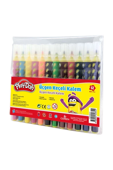 PLAY DOH FIRÇA UÇLU ÜÇGEN KEÇELİ KALEM ürün görseli 1