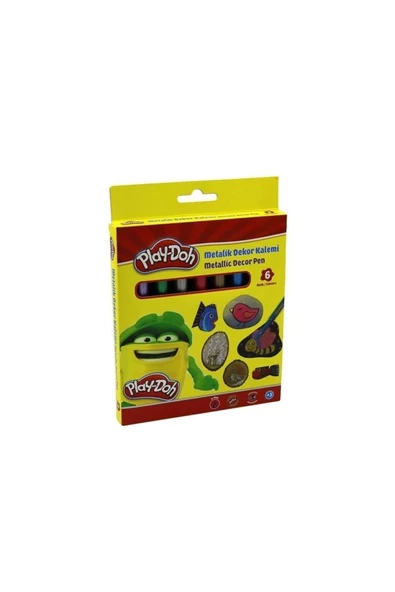 PLAY-DOH KEÇELİ KALEM 6 RENK METALİK ürün görseli 1