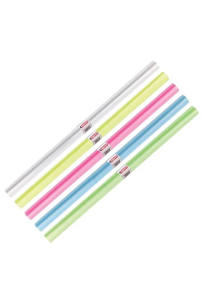 Renkli Şeffaf Rulo Kaplık Buzlu 40 Cm X 2 Metre 5 Adet ürün görseli 1