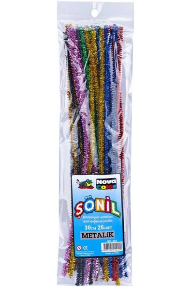 25'li 30cm Metalik Simli Şönil Nc-283 ürün görseli 1