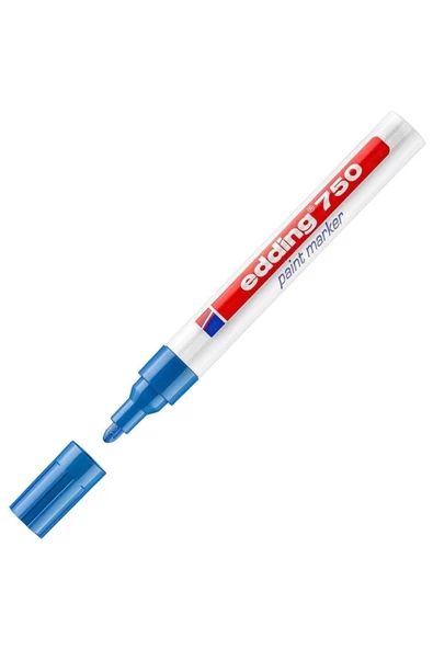 EDDİNG 750 Markör Dekor Boya Kalemi 2-4 Mm Mavi Yuvarlak Uçlu (10 Lu Paket) ürün görseli 1