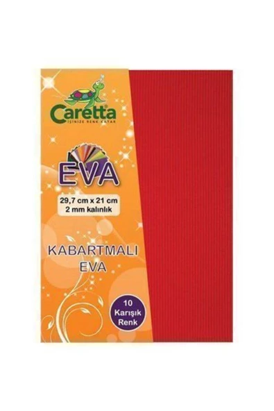 CARETT EVA A4 KARIŞIK KABARTMALI 10 LU ürün görseli 1