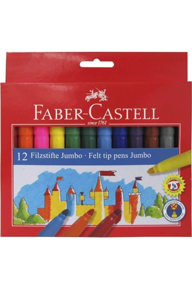 FABER CASTELL  JUMBO KEÇELİ KALEM 12 Lİ ürün görseli 1
