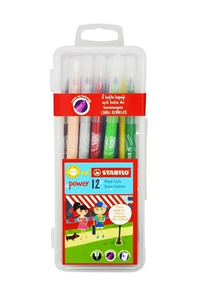 STABILO POWER 12 RENK JUMBO KEÇELİ KALEM ürün görseli 1