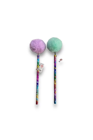 UNİCORN PELUŞ PONPONLU KURŞUN KALEM ürün görseli 1