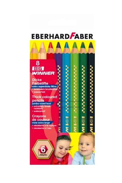 EBERHART FABER JOMBO 8 Lİ KURU BOYA ürün görseli 1