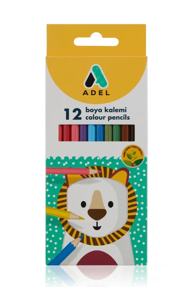 ADEL 12Lİ KURU BOYA TAM BOY ürün görseli 1