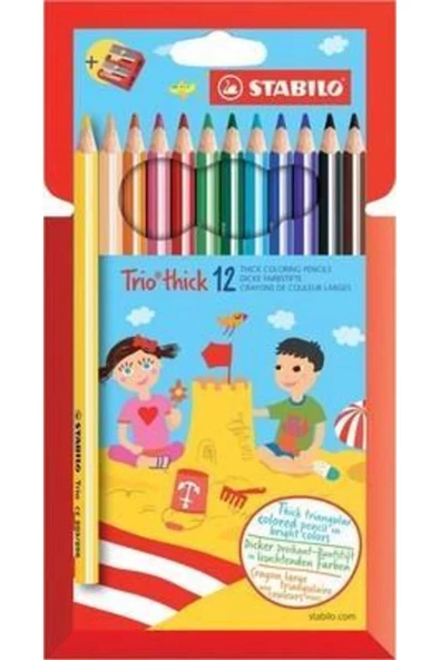 STABILO JUMBO KURUBOYA TRİO THİCK 12 RENK ürün görseli 1