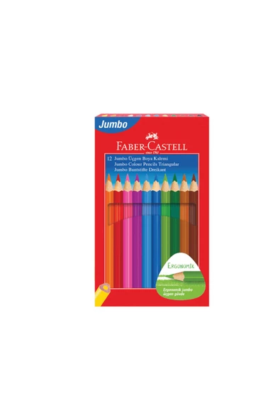 FABER JUMBO KURUBOYA TAMBOY 12Lİ ÜÇGEN KARTON ürün görseli 1