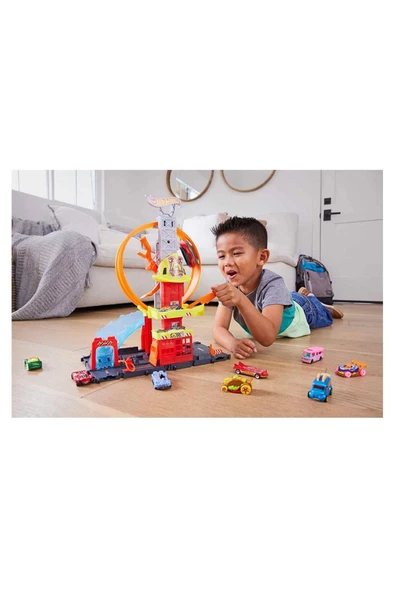 HOTWHEELS ÇEMBER PİSTLİ  İTFAİYE İSTASYONU - Resim 5