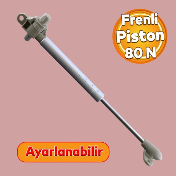 Ayarlanabilir Dolap Amortisörü Gazlı Piston Kapak Hidroliği Tutacağı Kapak Yavaşlatıcı Beyaz 80 N ürün görseli 1