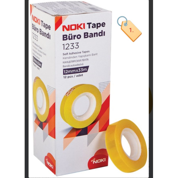 noki büro bandı 12mm-33m ebat 12li 10paket selobant ürün görseli 1