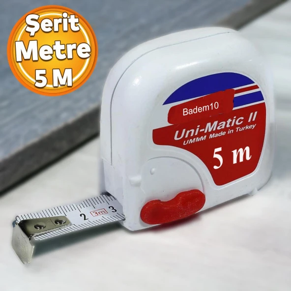 Ölçü Ölçme Plastik Şerit Metre 5 metre 16 mm Mezura ürün görseli 1