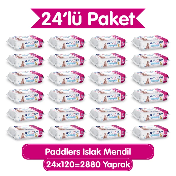 Paddlers Islak Mendil 24x120 li Koli (2880 Yaprak) ürün görseli 1