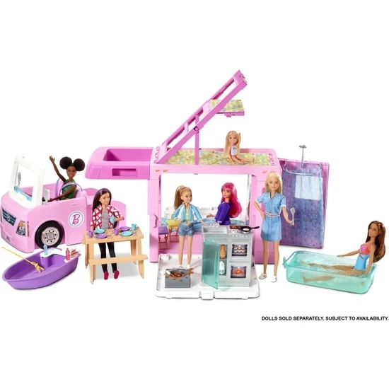 Barbie'nin Üçü Bir Arada Rüya Karavanı GHL93 ürün görseli 1