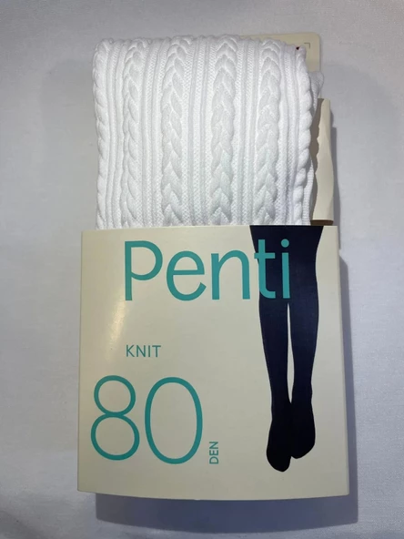 PENTİ PRETTY KNIT 80 DEN KÜLOTLU ÇORAP BEYAZ 2-3 YAŞ ürün görseli 1