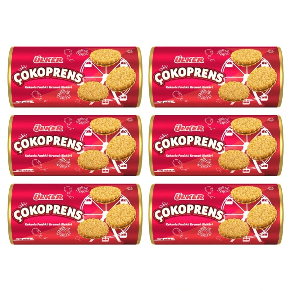 Ülker Çokoprens 10lu Paket 300 Gr x 6 Adet ürün görseli 1