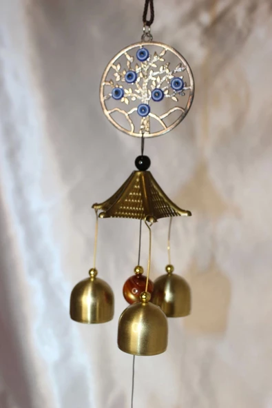 Deprem Zili Çanı Rüzgar Çanı Zili Feng Shui Yin Yang Hayat Ağacı ürün görseli 1