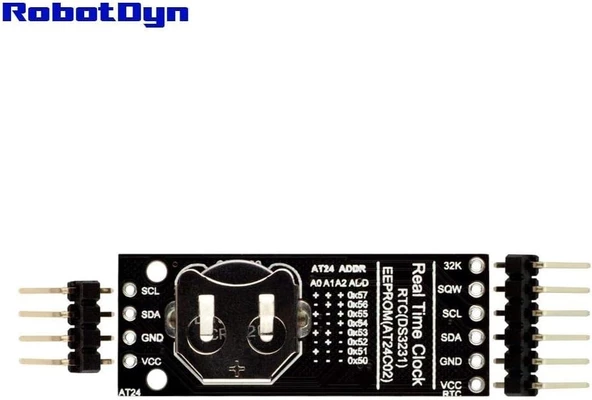 RTC DS3231 + EEPROM ATC24C32 -CR1220 - Resim 3