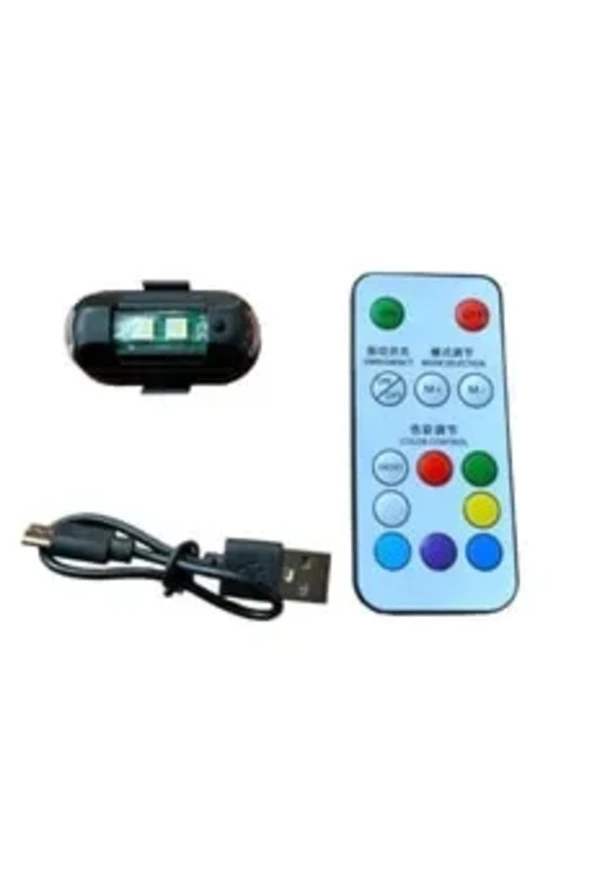 Lamba Uçak Kanadı Çakar Şarjlı Rgb Kumandalı ürün görseli 1