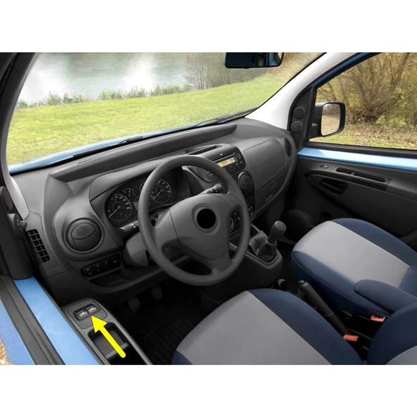 Citroen Nemo 2008-2017 Sol Ön Cam Düğmesi Çiftli Çerçeveli 735518654 ürün görseli 1