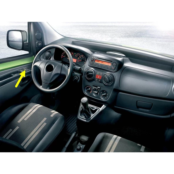Fiat Fiorino 2007-2024 Sol Ön Cam Düğmesi Çiftli Çerçeveli 735461275 ürün görseli 1