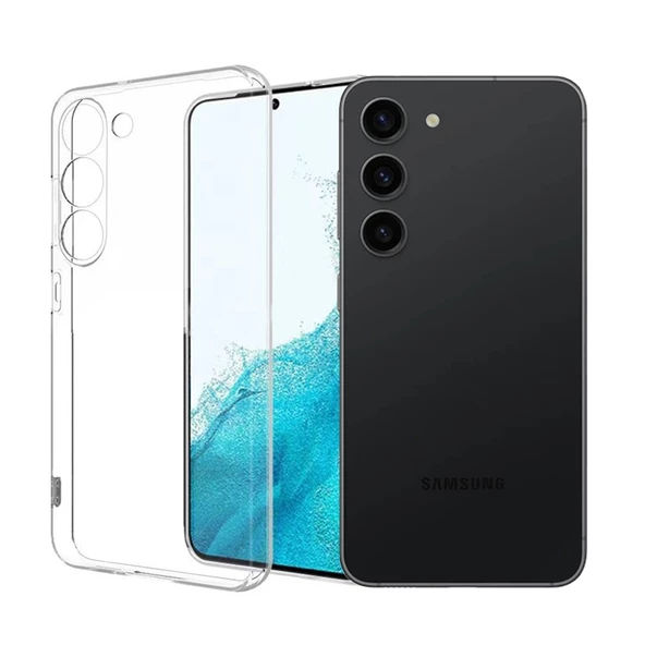 Samsung Galaxy S23 FE Kılıf Kamera Korumalı Silikon Şeffaf Arka Kapak ürün görseli 1