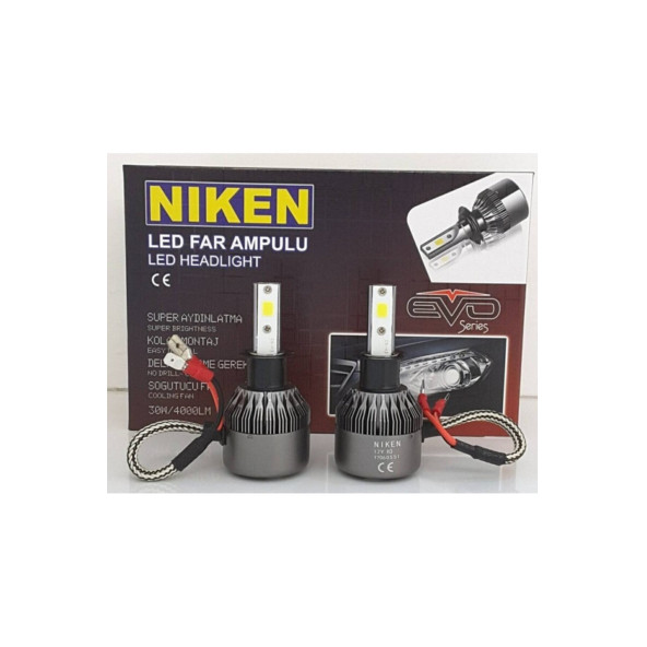 Evo Led Xenon Zenon H3 6500k - Şimşek Etkili Fan Soğutmalı ürün görseli 1
