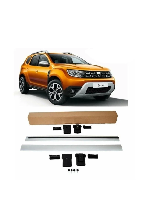 Daci Duster Gri Renk Çıta 2018-2024 Wıngbar Port Bagaj Ara Atkı Tavan Barı Arabar ürün görseli 1